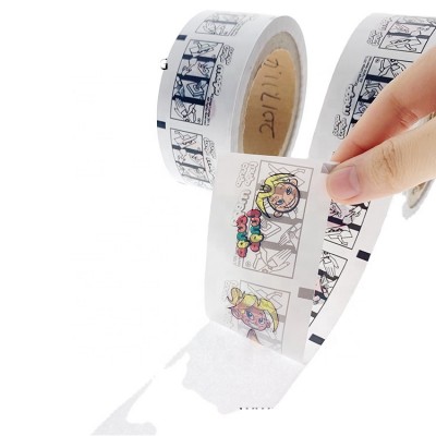 custom temporary tattoo sticker paper roll  for bubble gum candy packaging wrapper